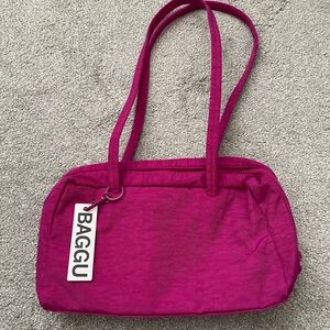 Baggu Nylon Bowler Bag Deep Fuschia